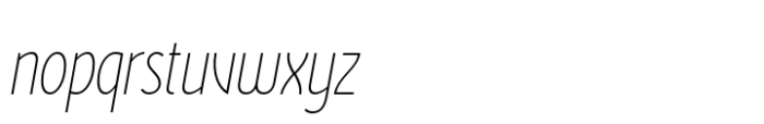 Wasabi Condensed Extra Light Italic Font LOWERCASE