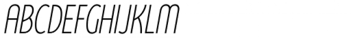 Wasabi Condensed Light Italic Font UPPERCASE