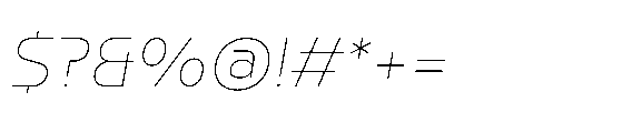 Watsadu Thin Italic Font OTHER CHARS