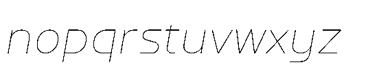 Watsadu Thin Italic Font LOWERCASE