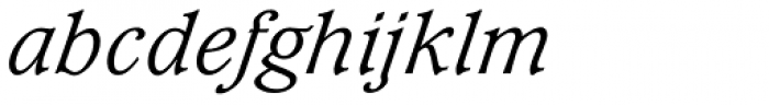 Waverly RR Light Italic Font LOWERCASE