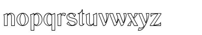 Waveruder Outline Font LOWERCASE