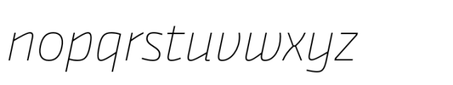Ways Thin Italic Font LOWERCASE