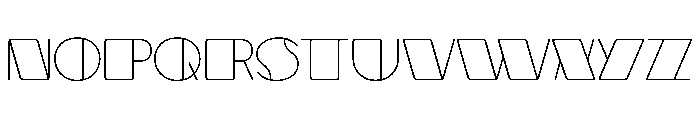 Walter Hollow Font UPPERCASE
