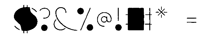 WalterHand Stencil Font OTHER CHARS