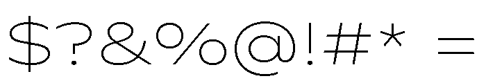 Watch Thin Font OTHER CHARS