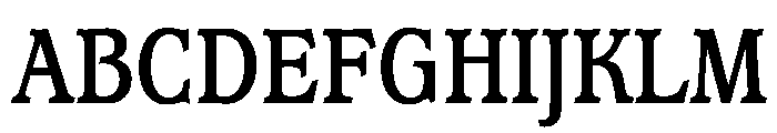 Waverly CondensedBold Font UPPERCASE
