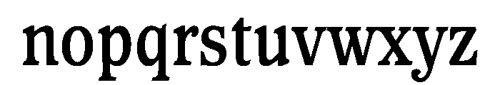 Waverly CondensedBold Font LOWERCASE