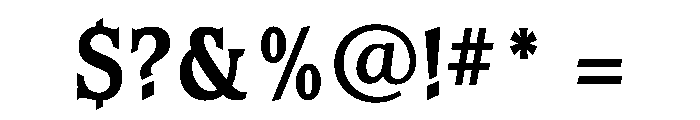 Waverly CondensedExtraBold Font OTHER CHARS