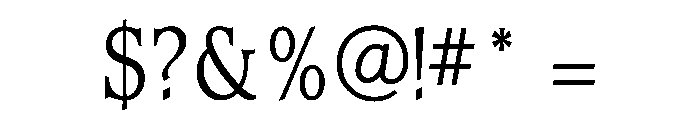 Waverly CondensedLight Font OTHER CHARS