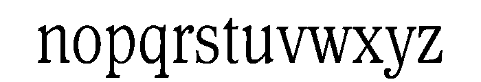Waverly CondensedLight Font LOWERCASE
