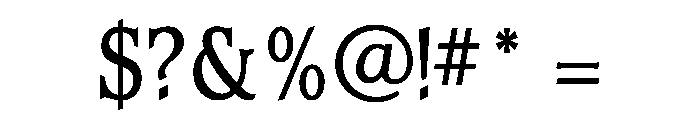 Waverly CondensedMedium Font OTHER CHARS