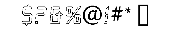 Watch Outline Font OTHER CHARS