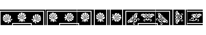 Water Garden Ornaments A Font UPPERCASE