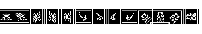 Water Garden Ornaments A Font UPPERCASE
