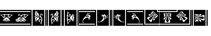 Water Garden Ornaments A Font LOWERCASE