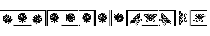 Water Garden Ornaments B Font UPPERCASE