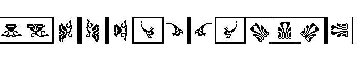 Water Garden Ornaments B Font UPPERCASE