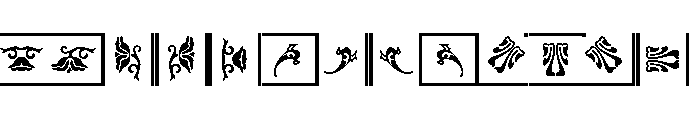 Water Garden Ornaments B Font LOWERCASE