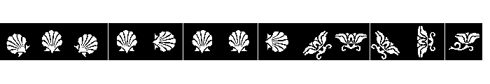 Water Garden Ornaments C Font UPPERCASE