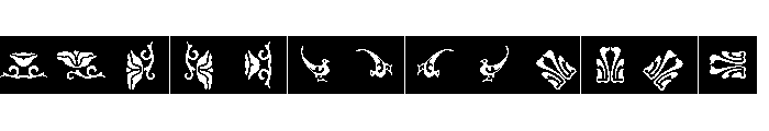 Water Garden Ornaments C Font UPPERCASE