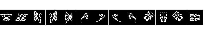 Water Garden Ornaments C Font LOWERCASE