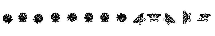 Water Garden Ornaments D Font UPPERCASE