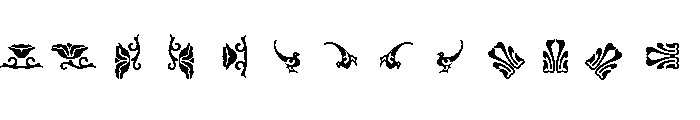 Water Garden Ornaments D Font UPPERCASE