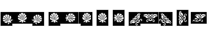 Water Garden Ornaments E Font UPPERCASE