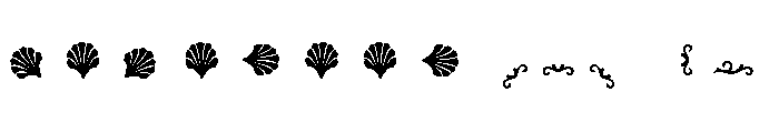 Water Garden Ornaments G Font UPPERCASE