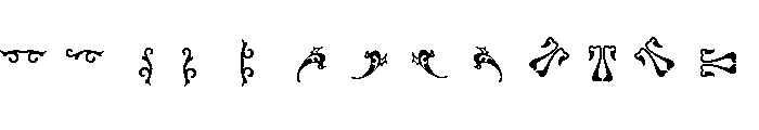 Water Garden Ornaments G Font LOWERCASE