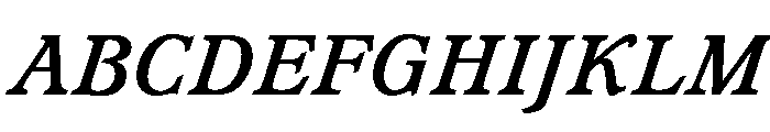 Waverly Bold Italic Font UPPERCASE