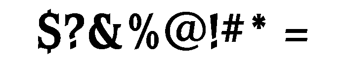 Waverly Condensed Extra Bold Font OTHER CHARS