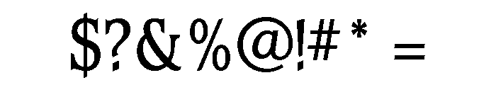 Waverly Condensed Medium Font OTHER CHARS