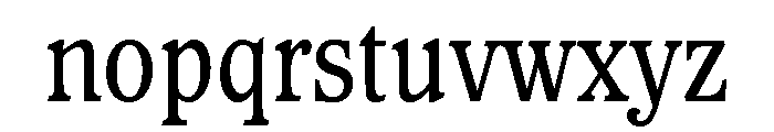 Waverly Condensed Medium Font LOWERCASE