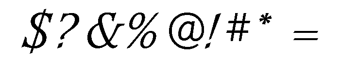 Waverly Light Italic Font OTHER CHARS