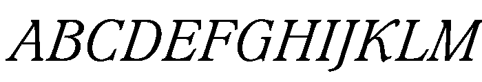 Waverly Light Italic Font UPPERCASE