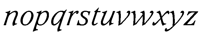 Waverly Light Italic Font LOWERCASE