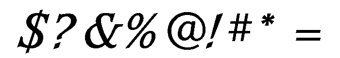 Waverly Medium Italic Font OTHER CHARS