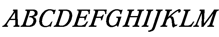 Waverly Medium Italic Font UPPERCASE