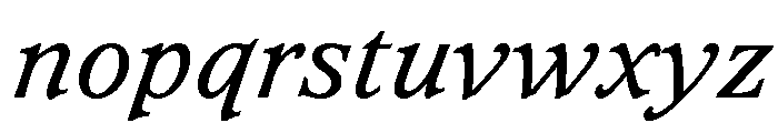 Waverly Medium Italic Font LOWERCASE