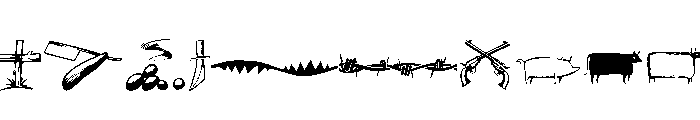 Way Out West Critters Font LOWERCASE