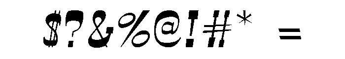 Way Out West Regular Font OTHER CHARS