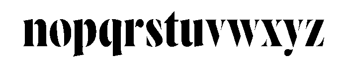 Wayfinder Stencil Bold Font LOWERCASE