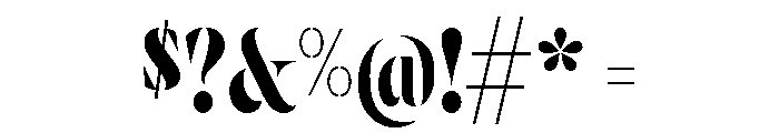 Wayfinder Stencil Demi Bold Font OTHER CHARS