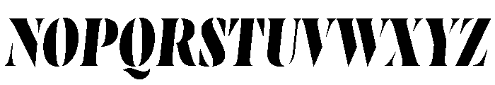 Wayfinder Stencil Extra Bold Italic Font UPPERCASE
