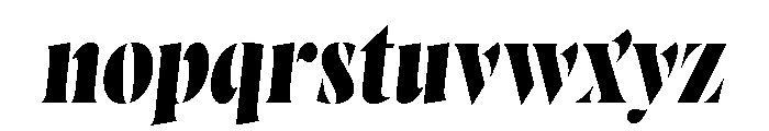 Wayfinder Stencil Extra Bold Italic Font LOWERCASE