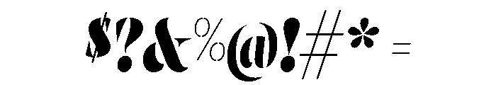Wayfinder Stencil Heavy Italic Font OTHER CHARS