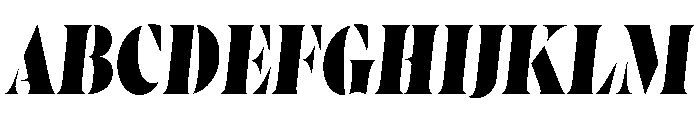 Wayfinder Stencil Heavy Italic Font UPPERCASE