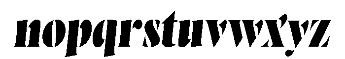 Wayfinder Stencil Heavy Italic Font LOWERCASE